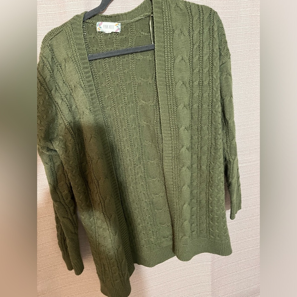 Green cardigan